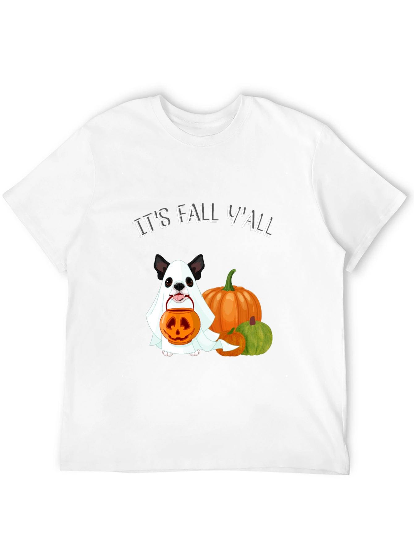 Its Fall Yall Halloween Dog Ghost Pumpkin T-Shirt