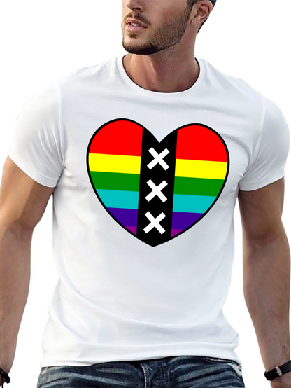 Pride Heart Amsterdam XXX T-Shirt - Black Cotton Tee