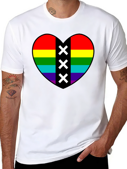 Pride Heart Amsterdam XXX T-Shirt - Black Cotton Tee