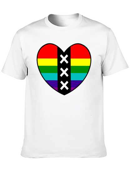 Pride Heart Amsterdam XXX T-Shirt - Black Cotton Tee