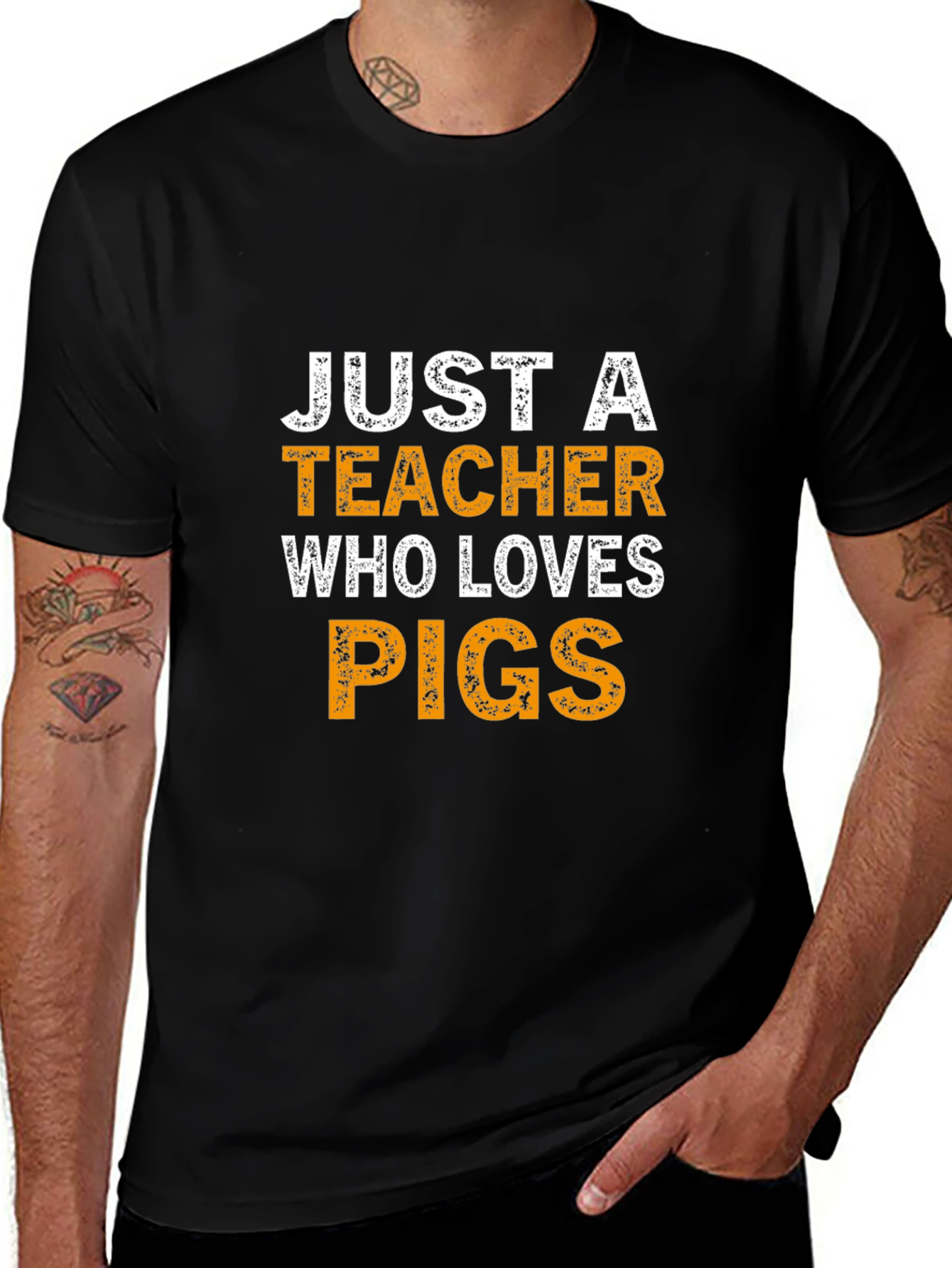 Just a Teacher Who Loves Pigs T-Shirt