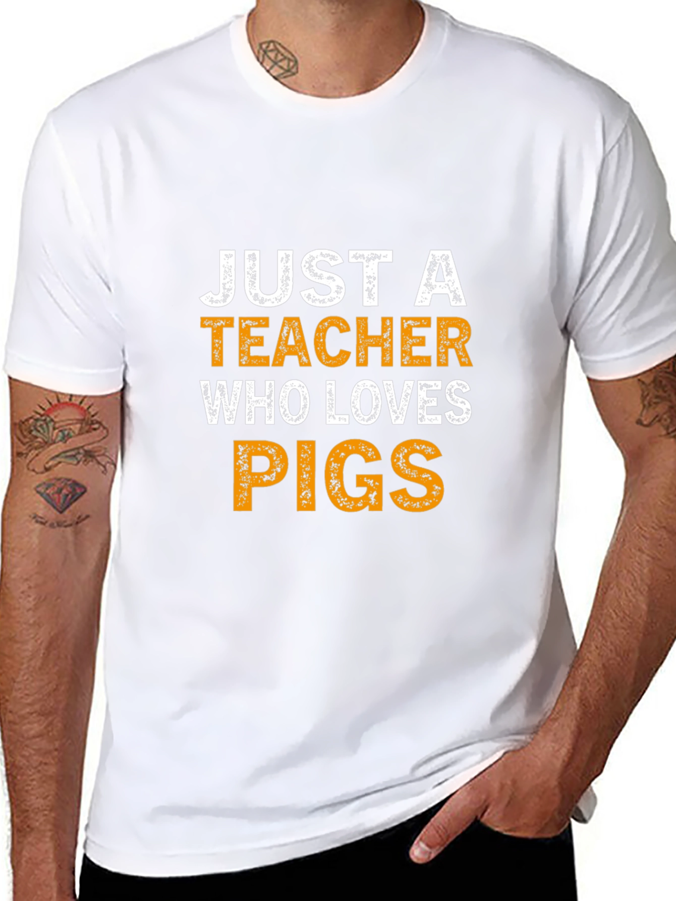 Just a Teacher Who Loves Pigs T-Shirt