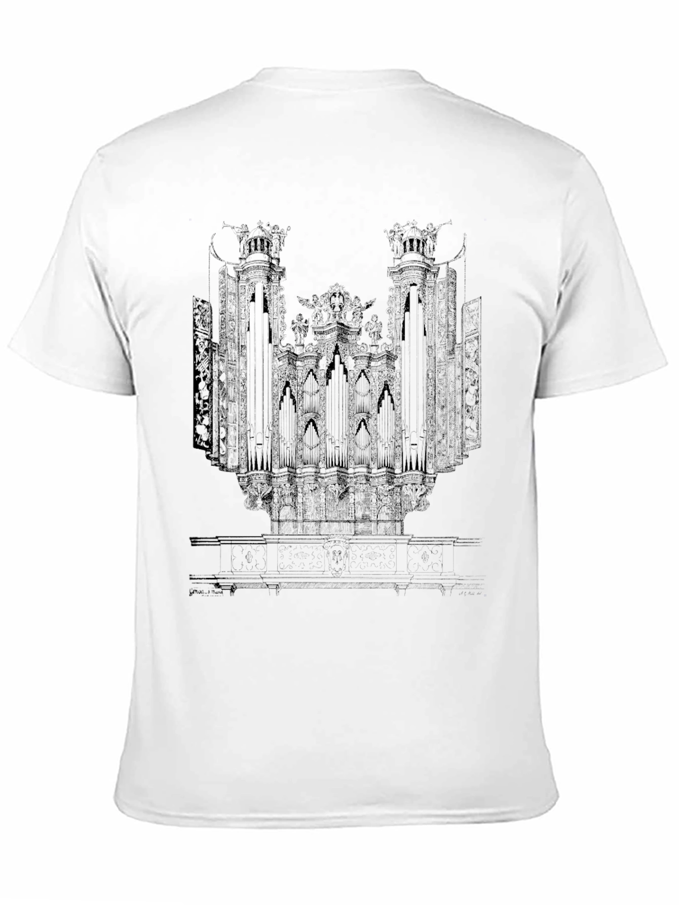 Organ Print Black T-Shirt