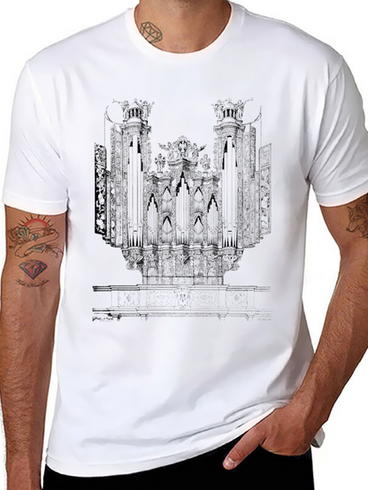 Organ Print Black T-Shirt