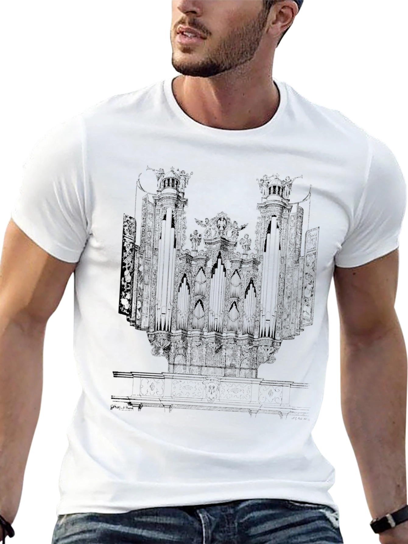 Organ Print Black T-Shirt