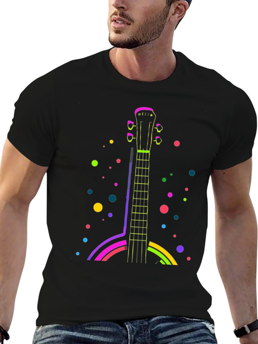 Neon Guitar T-Shirt - Funky Music Tee