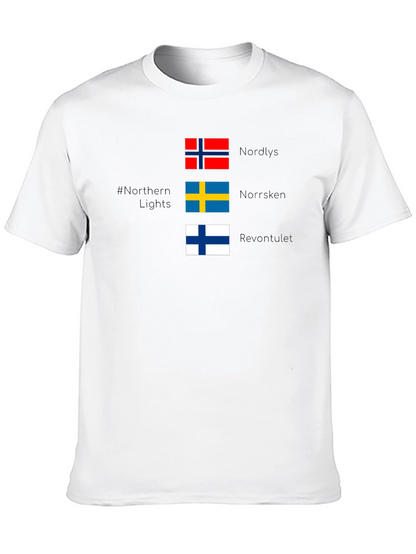 Northern Lights Nordic Flags T-Shirt