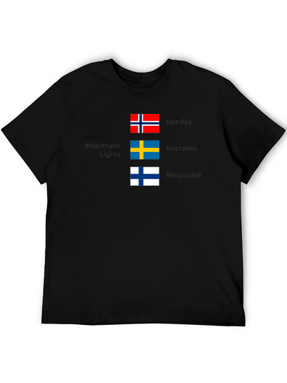 Northern Lights Nordic Flags T-Shirt