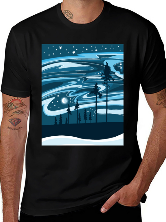 Night Sky Forest Graphic Tee