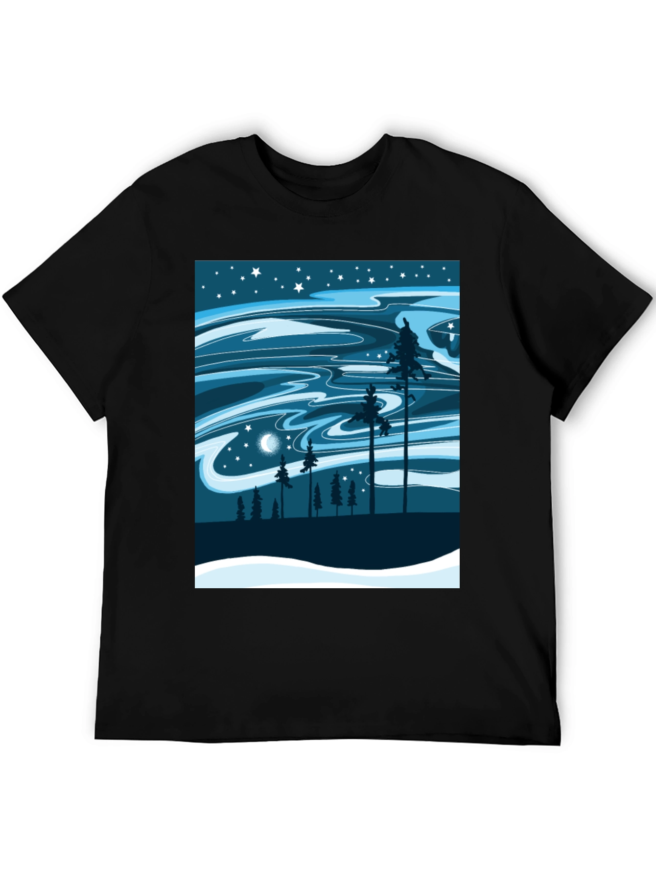 Night Sky Forest Graphic Tee