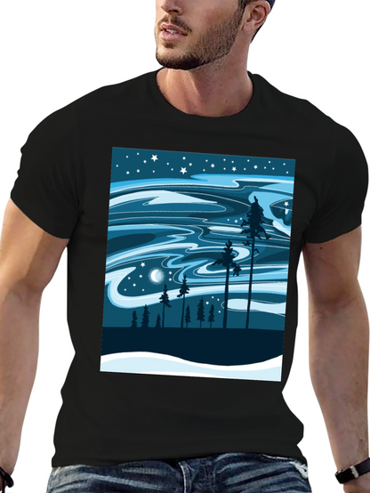 Night Sky Forest Graphic Tee