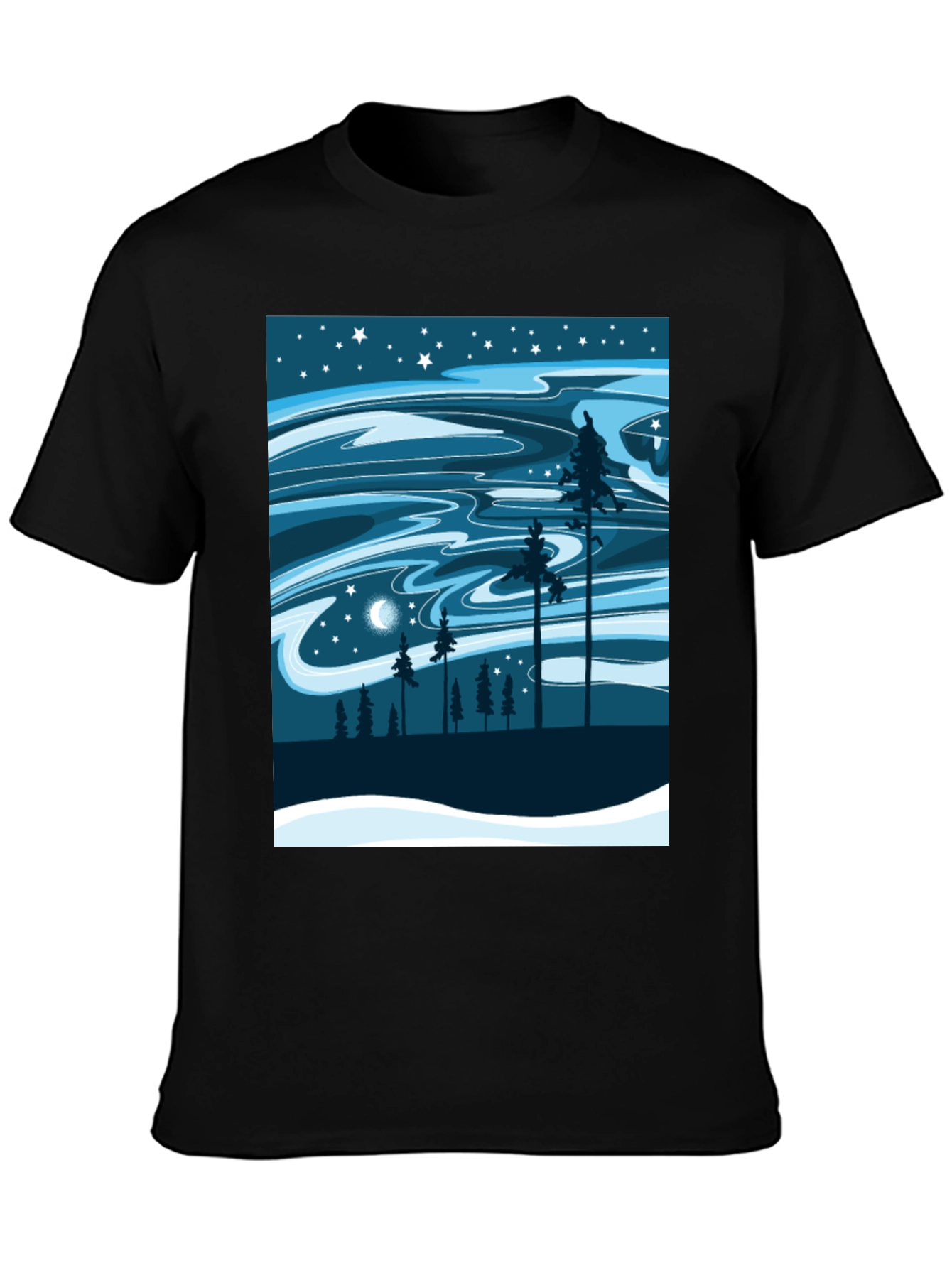 Night Sky Forest Graphic Tee