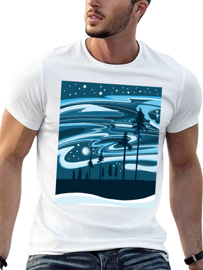 Night Sky Forest Graphic Tee