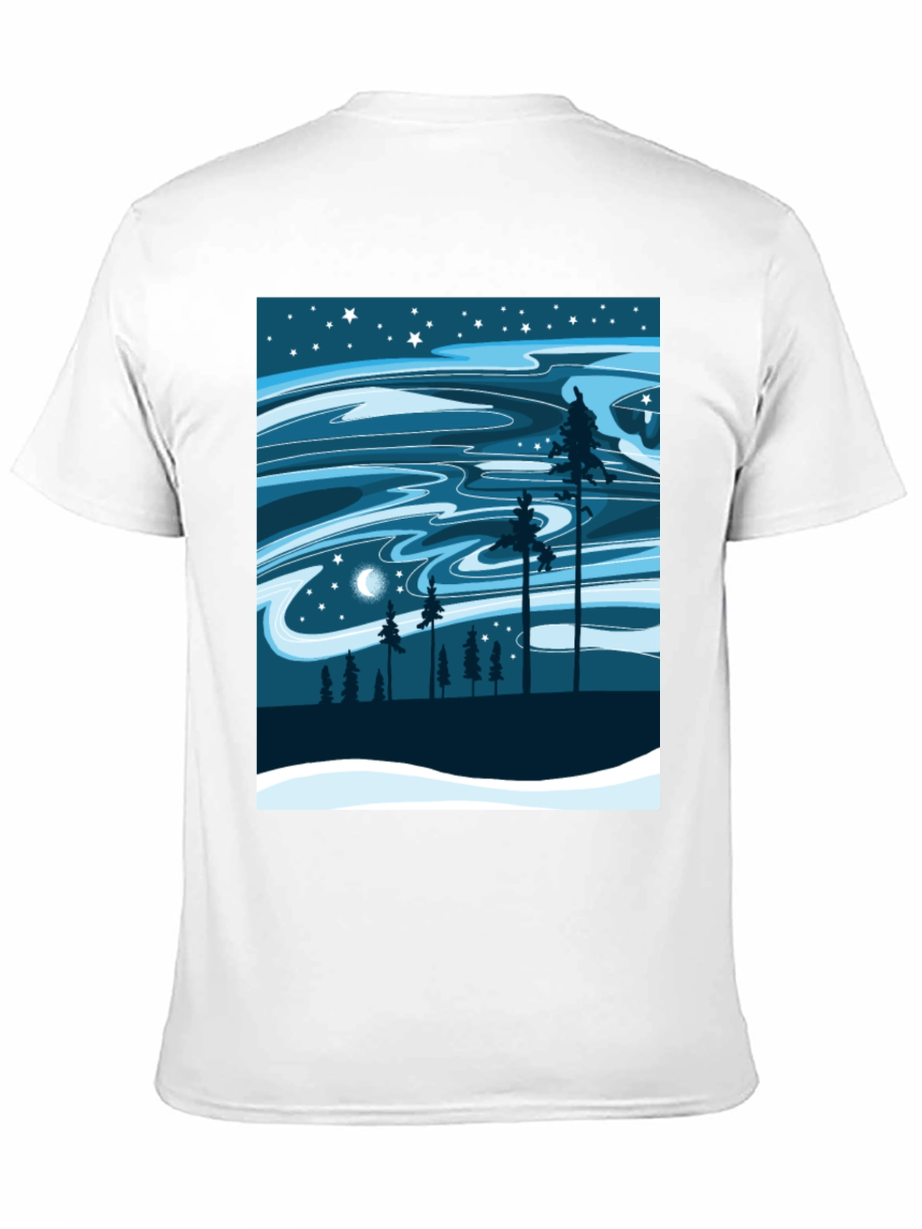 Night Sky Forest Graphic Tee