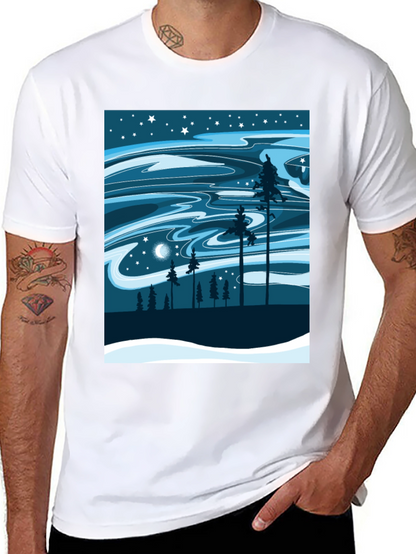 Night Sky Forest Graphic Tee