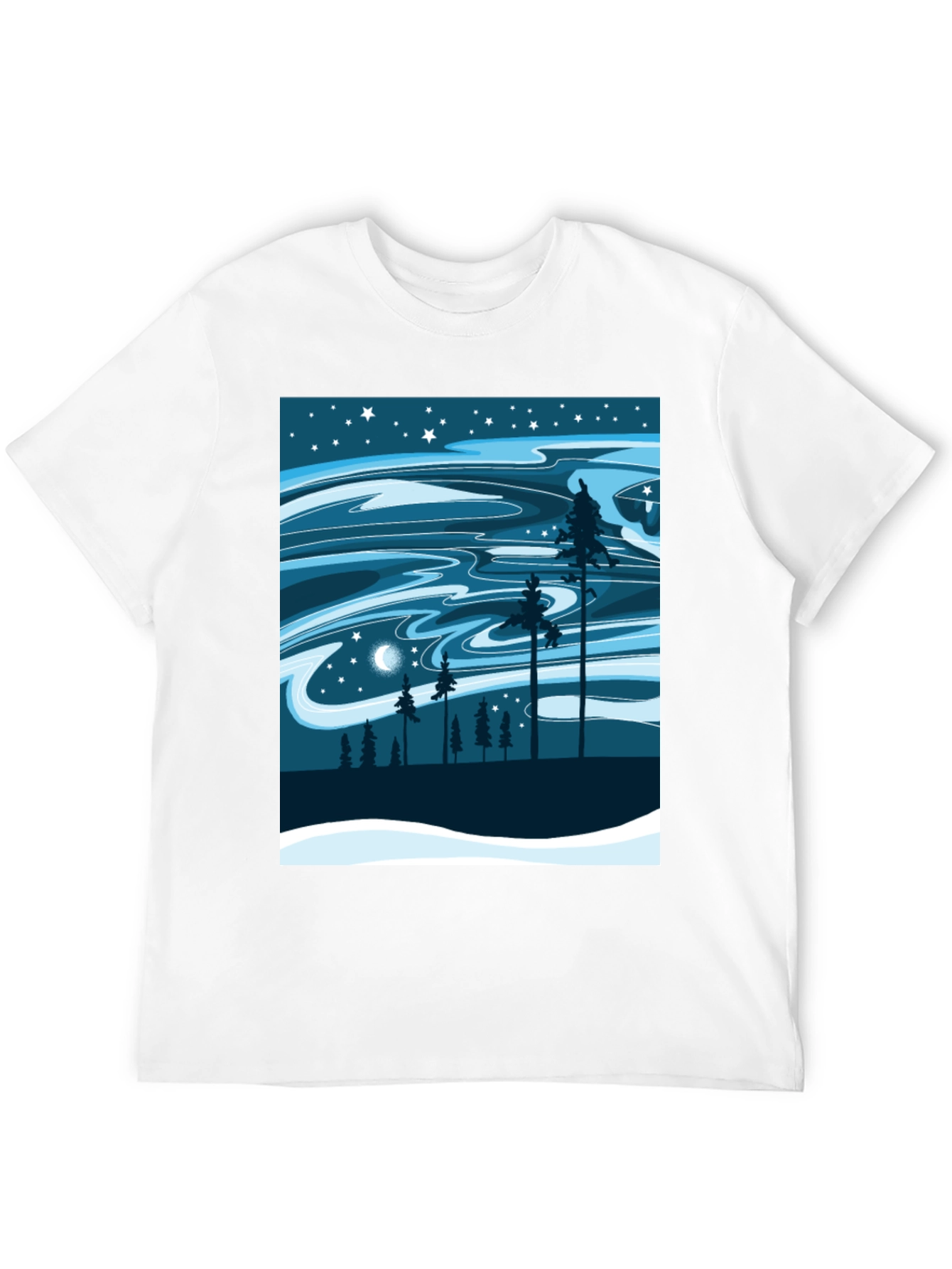 Night Sky Forest Graphic Tee