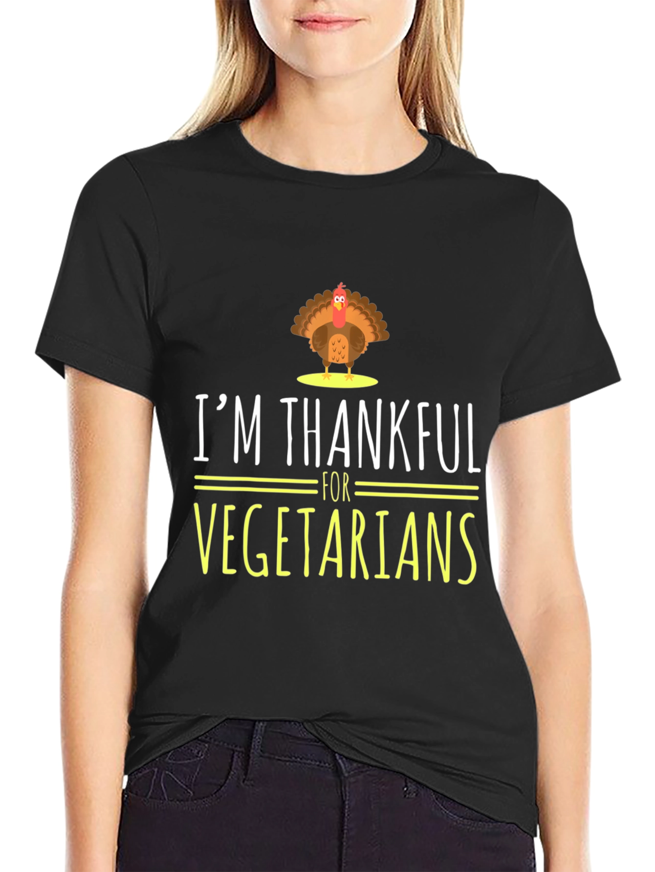 Im Thankful for Vegetarians Turkey Graphic T-Shirt