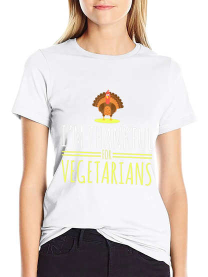 Im Thankful for Vegetarians Turkey Graphic T-Shirt