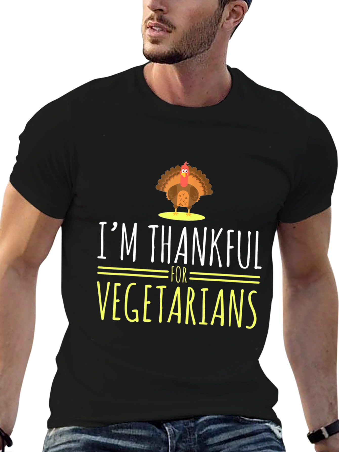 Im Thankful for Vegetarians Turkey Graphic T-Shirt