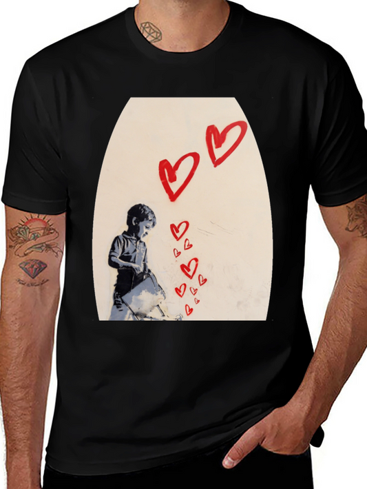 Banksy Heart Graffiti T-Shirt