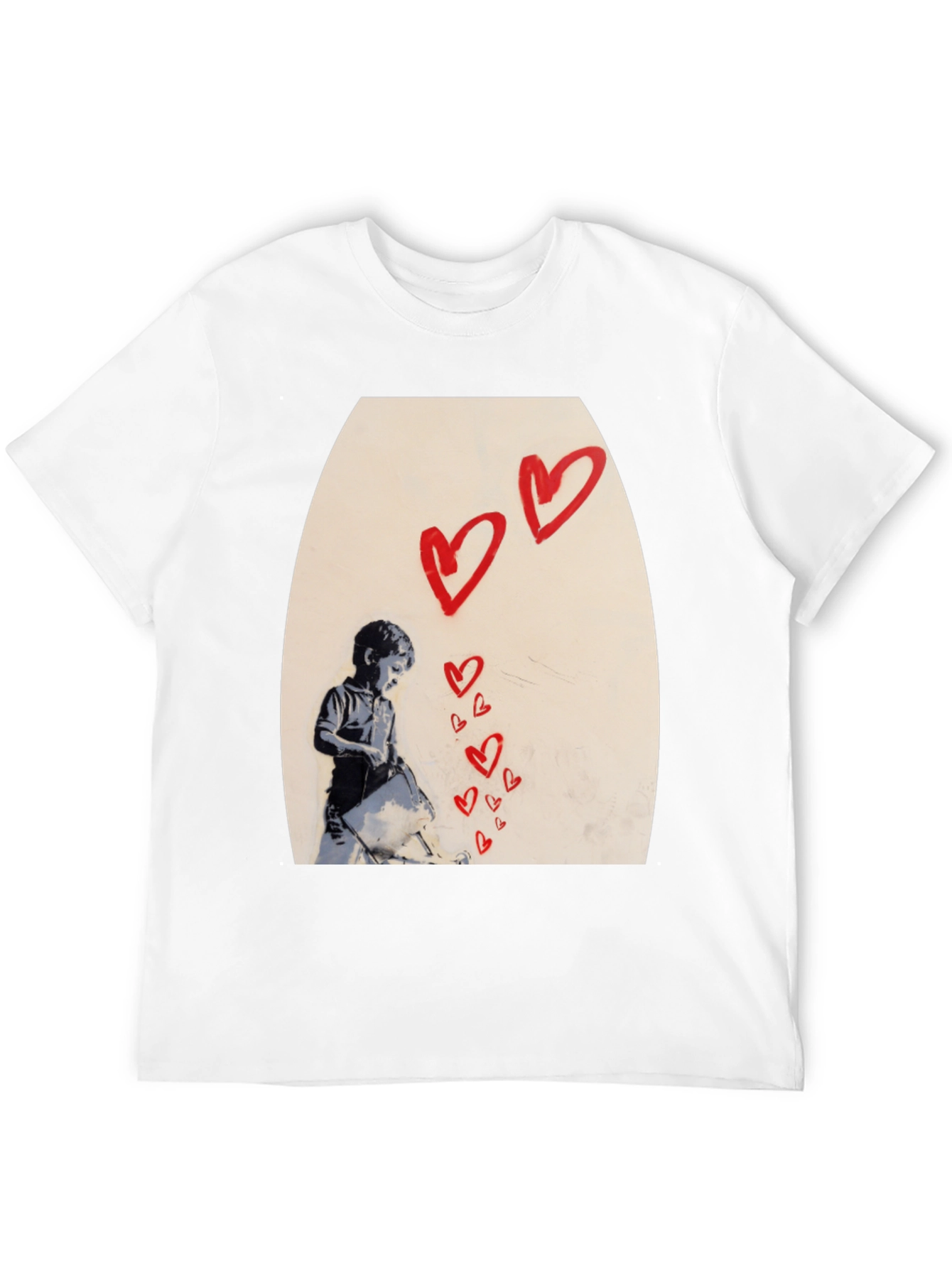 Banksy Heart Graffiti T-Shirt