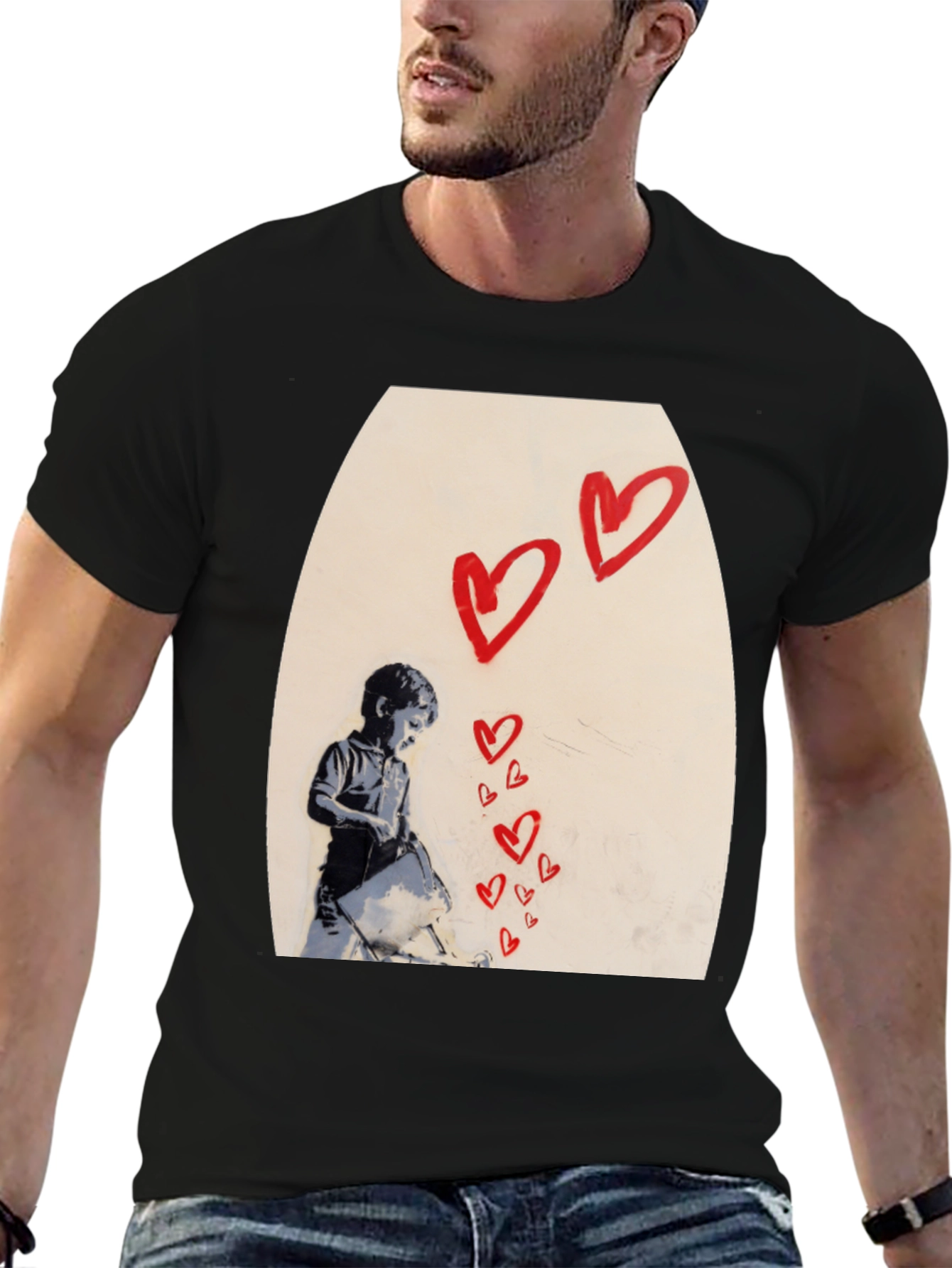 Banksy Heart Graffiti T-Shirt