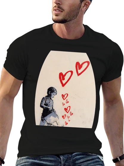 Banksy Heart Graffiti T-Shirt