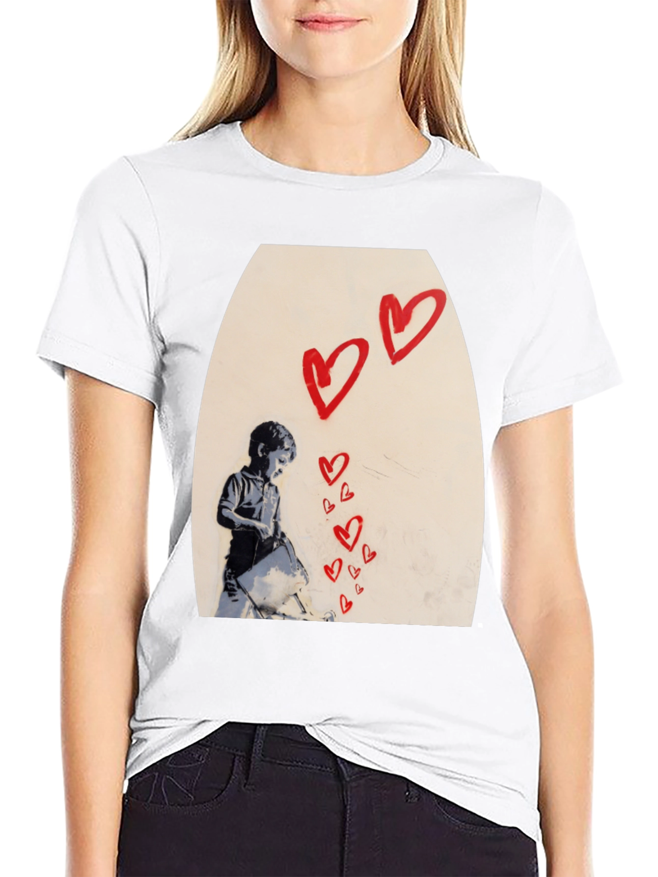 Banksy Heart Graffiti T-Shirt