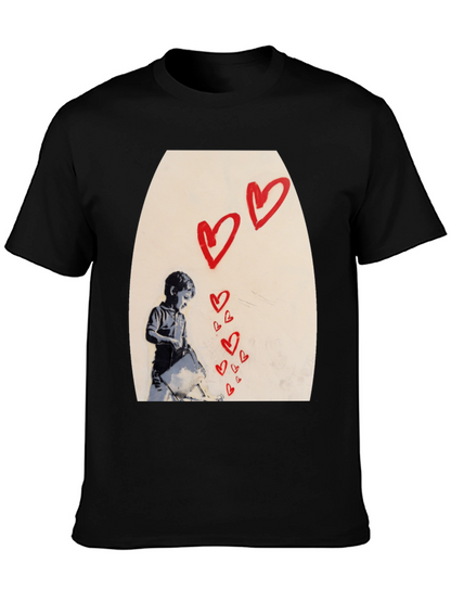 Banksy Heart Graffiti T-Shirt