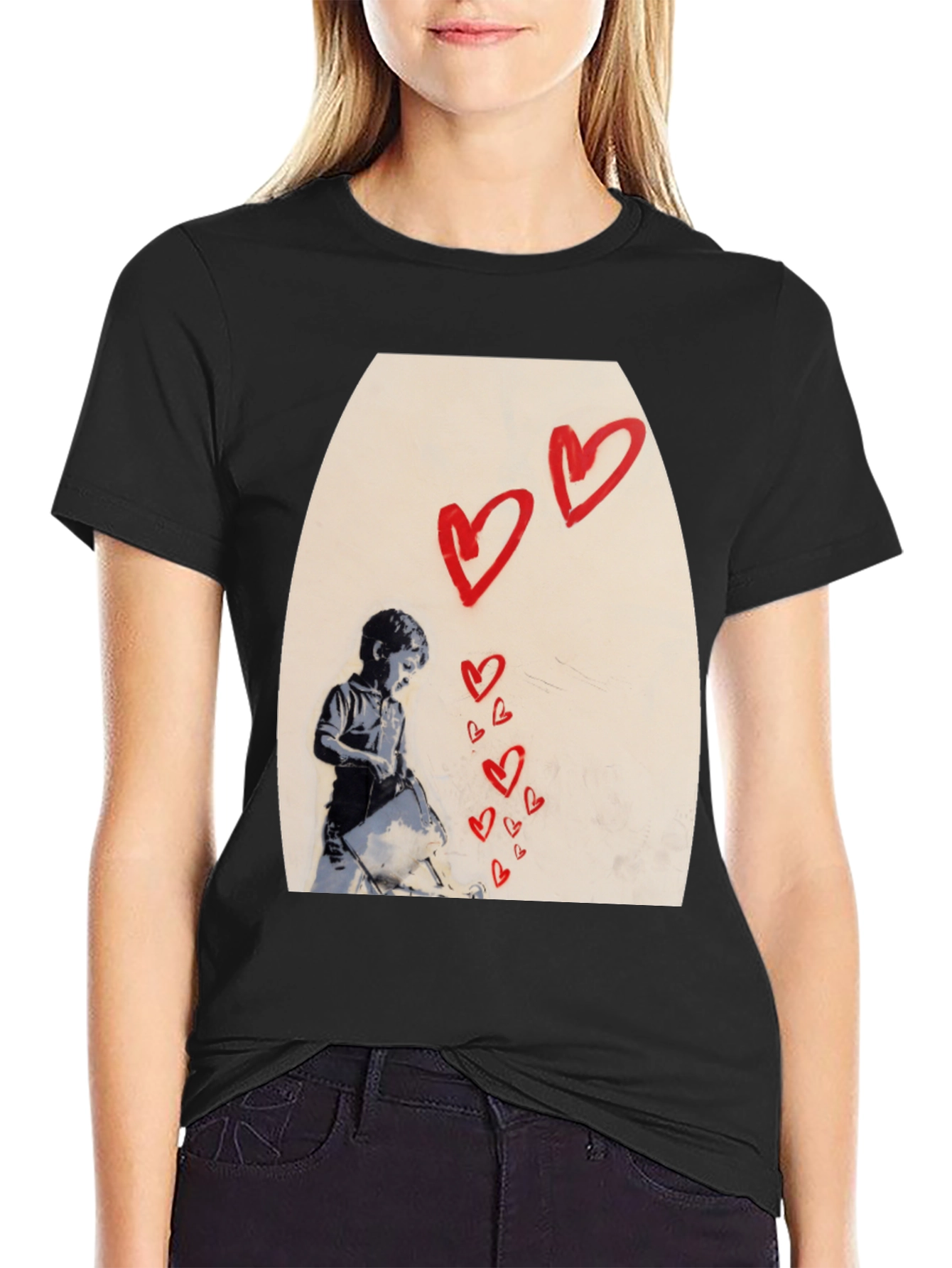 Banksy Heart Graffiti T-Shirt