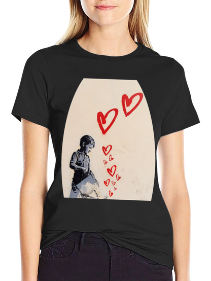 Banksy Heart Graffiti T-Shirt