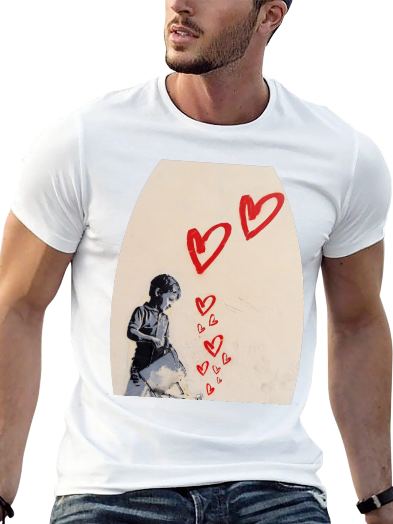 Banksy Heart Graffiti T-Shirt