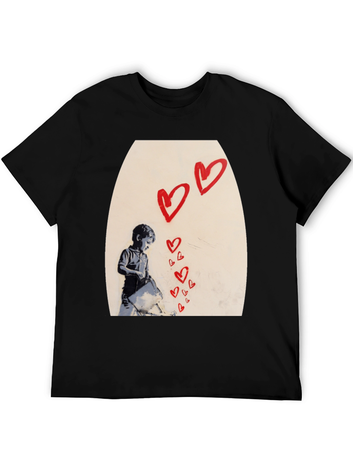 Banksy Heart Graffiti T-Shirt