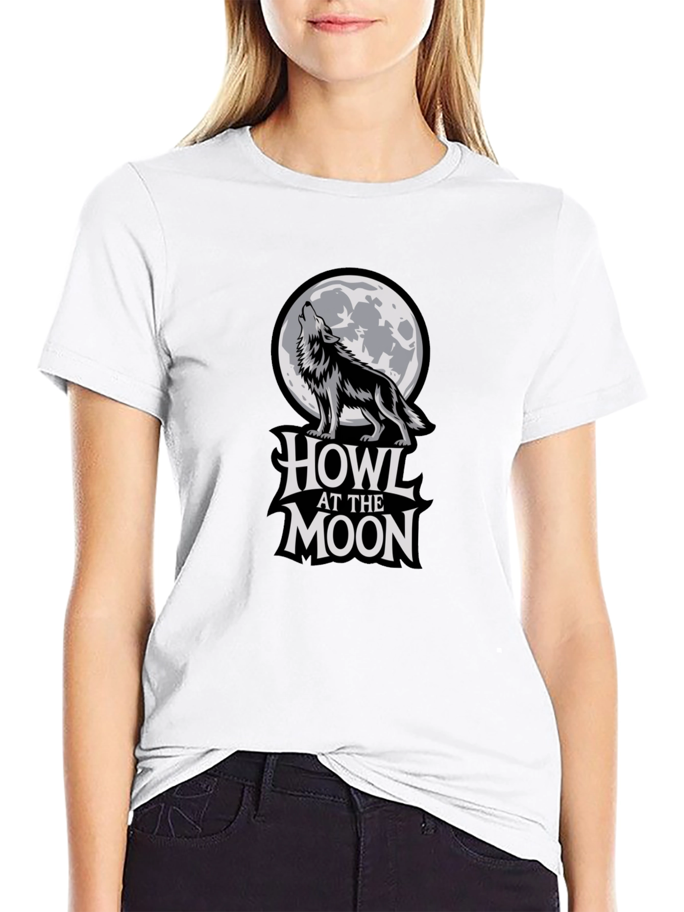 Howl at the Moon Graphic T-Shirt - Black