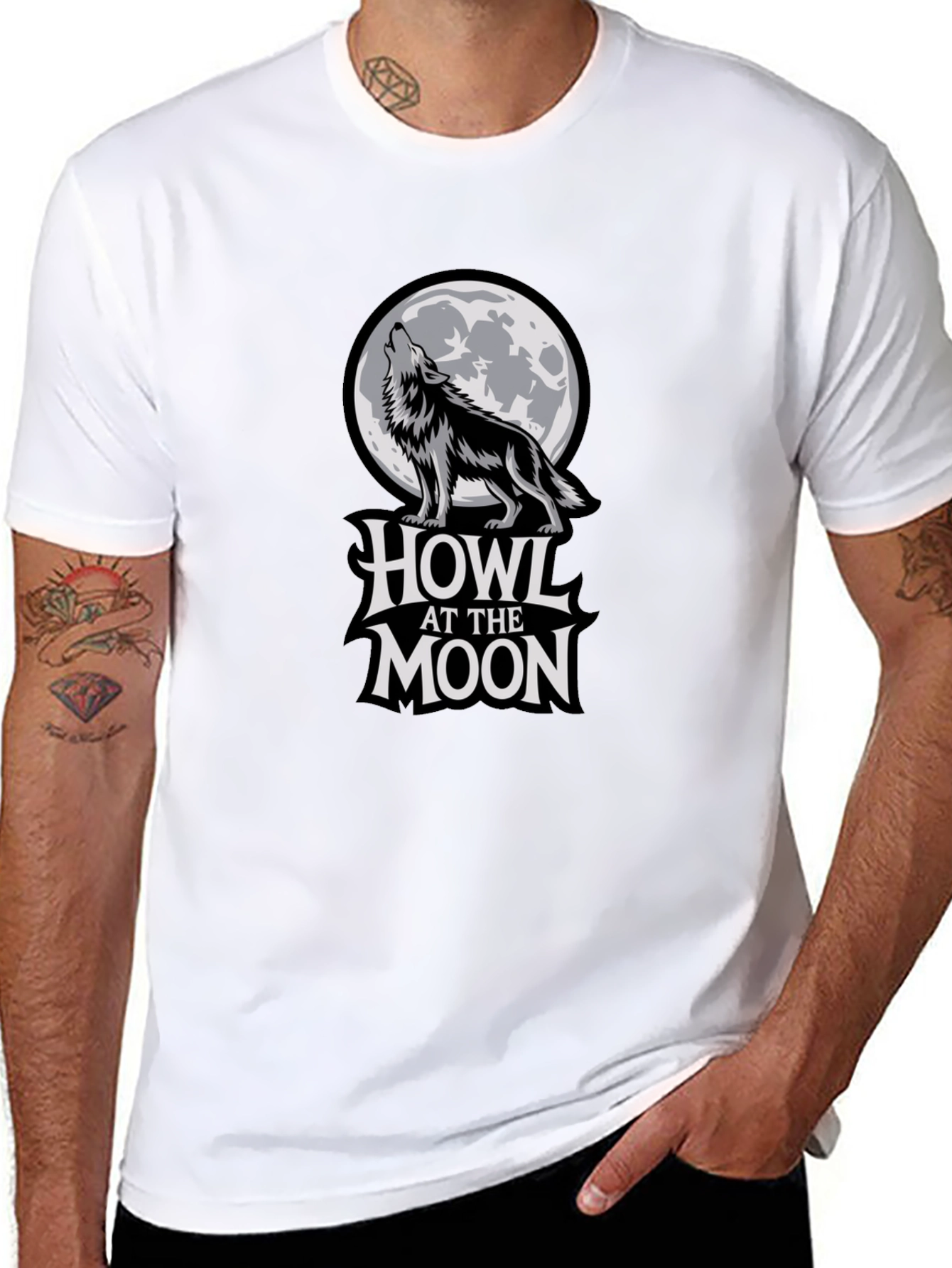Howl at the Moon Graphic T-Shirt - Black