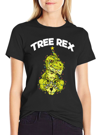 Tree Rex Dinosaur Christmas T-Shirt
