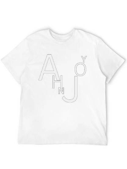Trendy Black T-Shirt with White Letter Design