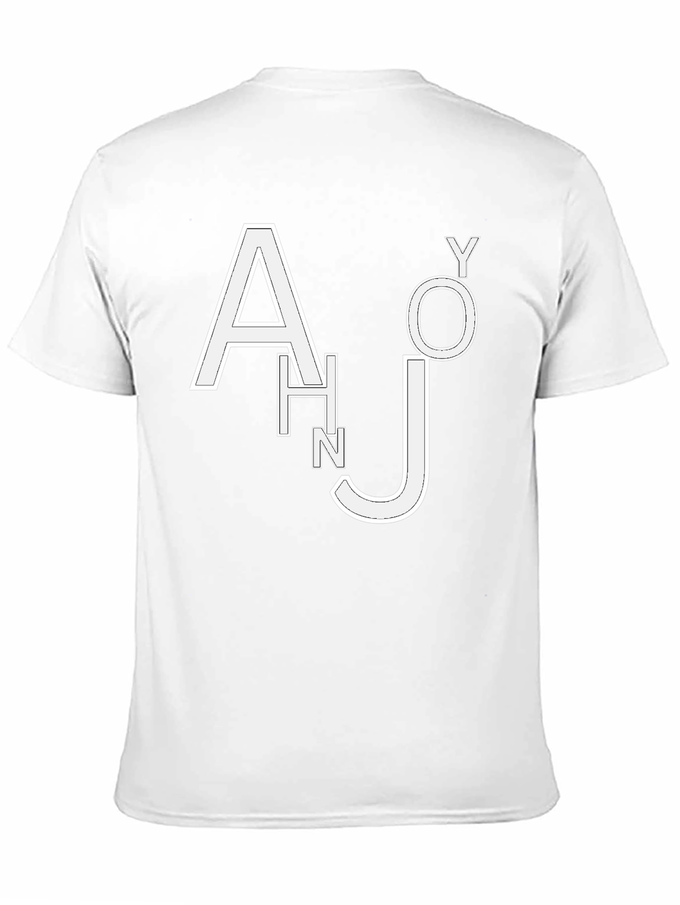 Trendy Black T-Shirt with White Letter Design