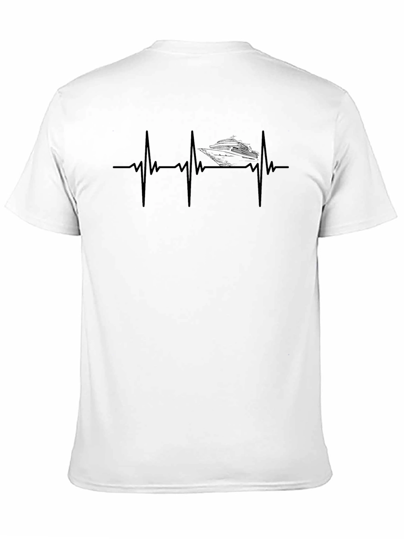 Boat Heartbeat Graphic Tee - Boating Lover T-Shirt