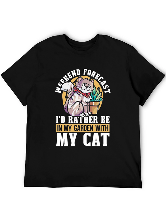 Weekend Forecast Cat Garden T-Shirt