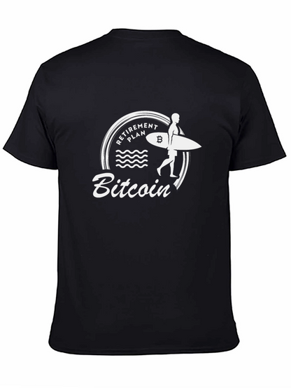 Bitcoin Retirement Plan Graphic Tee - Surfer Style