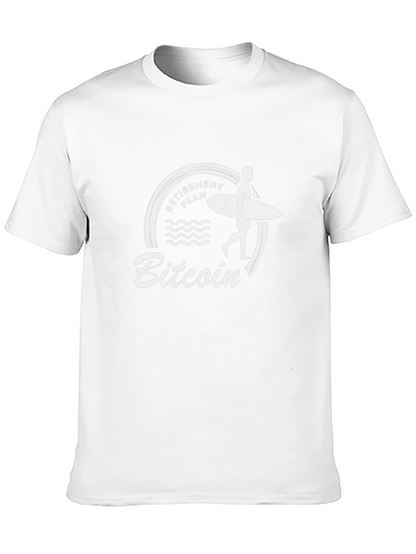 Bitcoin Retirement Plan Graphic Tee - Surfer Style