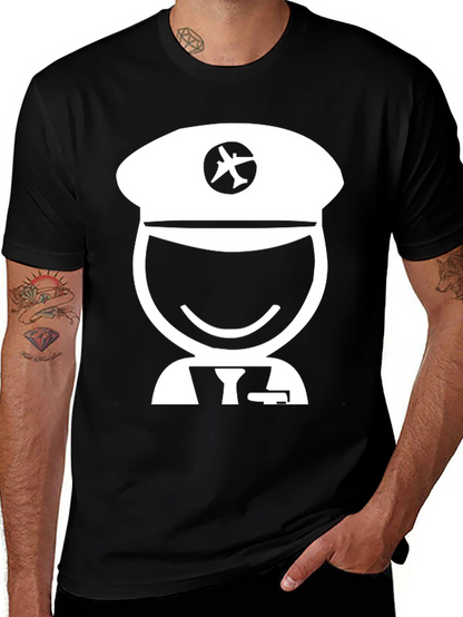 Pilot Cartoon Graphic T-Shirt