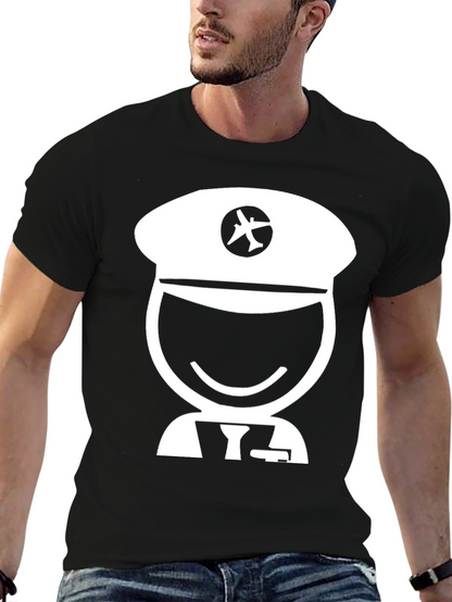 Pilot Cartoon Graphic T-Shirt