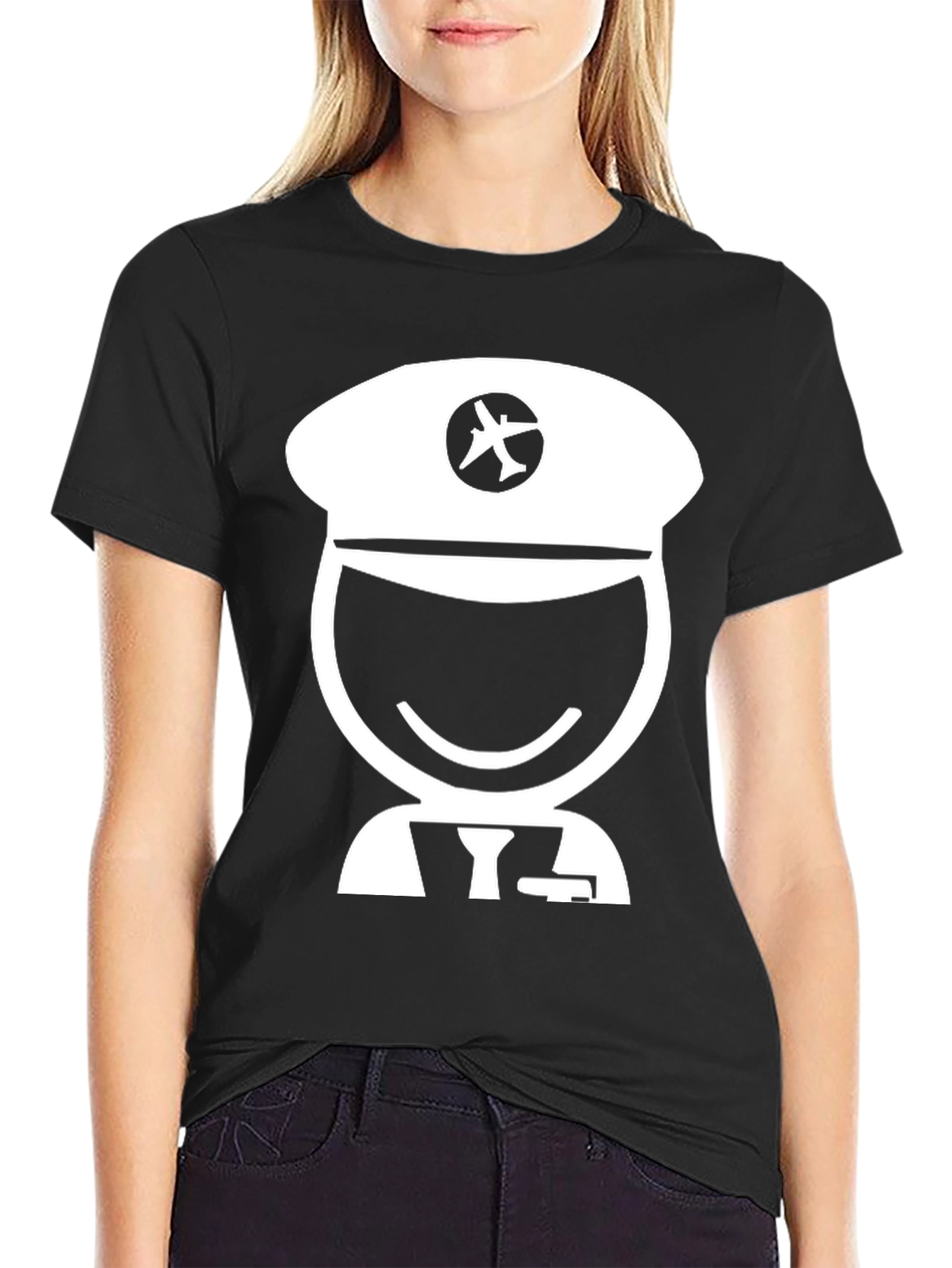Pilot Cartoon Graphic T-Shirt