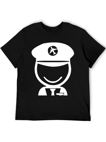 Pilot Cartoon Graphic T-Shirt