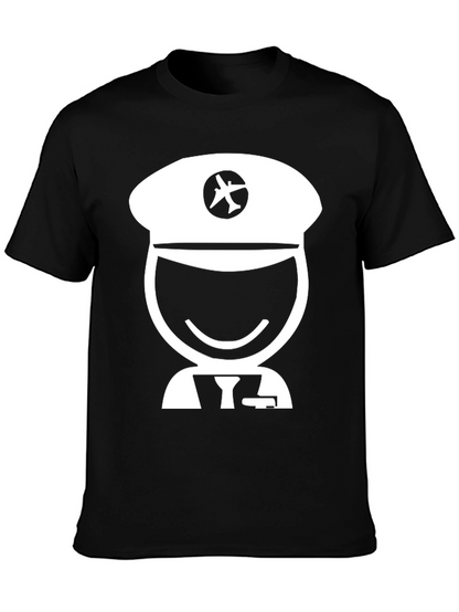 Pilot Cartoon Graphic T-Shirt