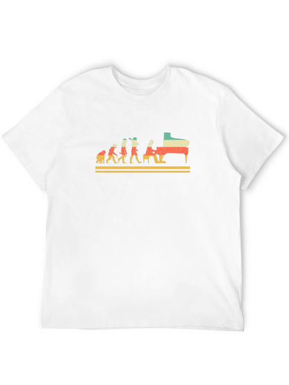 Piano Evolution Graphic Tee - Musician Gift