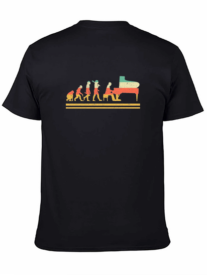Piano Evolution Graphic Tee - Musician Gift