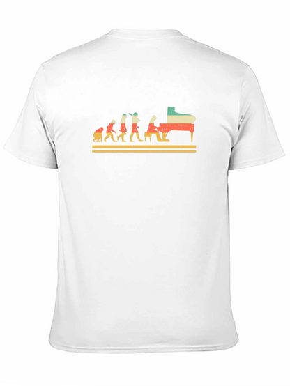 Piano Evolution Graphic Tee - Musician Gift
